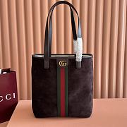 Bagsaaa Gucci Ophidia medium tote bag 834465 dark brown suede - 36cm - 1