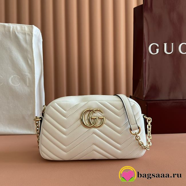 Bagsaaa Gucci GG Marmont small camera bag 855273 white - 24cm - 1