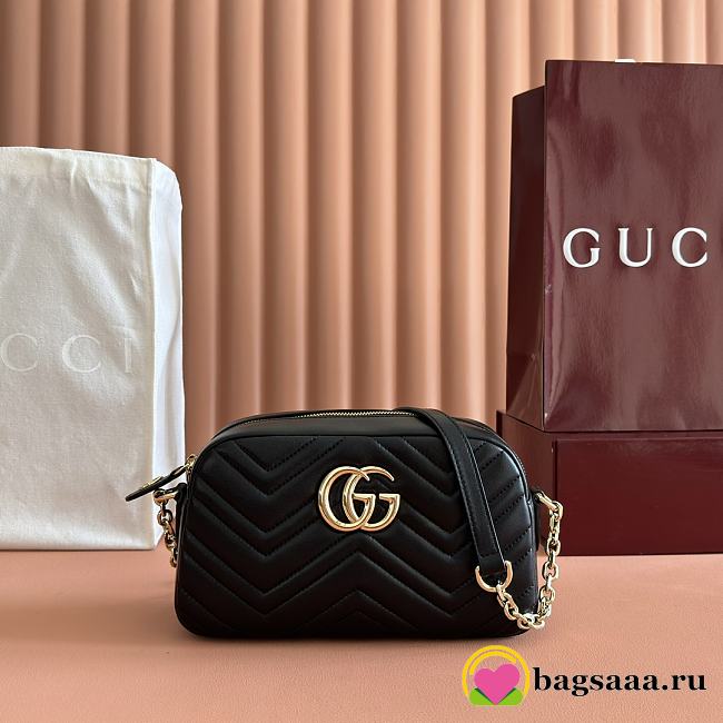 Bagsaaa Gucci GG Marmont small camera bag 855273 black - 24cm - 1