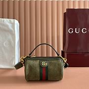 Bagsaaa Gucci Ophidia mini bag 846869 dark green suede - 18.5cm - 1