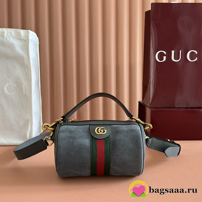 Bagsaaa Gucci Ophidia mini bag 846869 dark gray suede - 18.5cm - 1