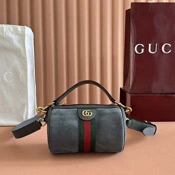 Bagsaaa Gucci Ophidia mini bag 846869 dark gray suede - 18.5cm