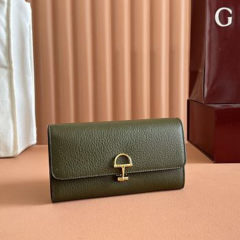 Bagsaaa Gucci Softbit continental wallet 828147 dark green - 19cm