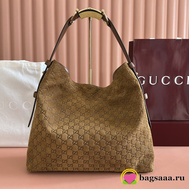 Bagsaaa Gucci Beatrix large tote bag 850546 brown suede - 40cm - 1