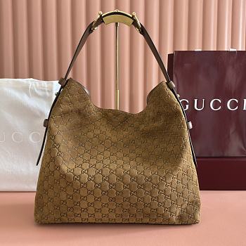 Bagsaaa Gucci Beatrix large tote bag 850546 brown suede - 40cm