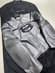 Bagsaaa Balenciaga Unity Sports Icon Racer Jacket in silver - 2