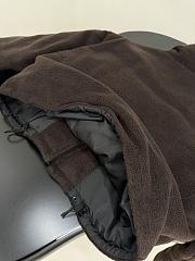 Bagsaaa Miu Miu fleece down jacket in ebony with a fur-lined collar dark brown - 2