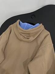 Bagsaaa Loewe zip-up hoodie in a beige and blue color scheme - 4