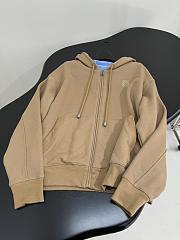 Bagsaaa Loewe zip-up hoodie in a beige and blue color scheme - 3