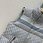 Bagsaaa Dior Oblique puffer vest light gray - 2