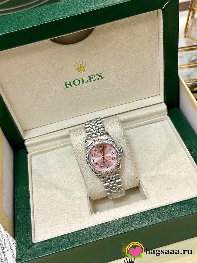 Bagsaaa Rolex Lady-Datejust watch with a pink dial - 30mm - 1