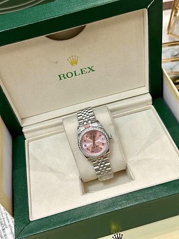 Bagsaaa Rolex Lady-Datejust watch with a pink dial - 30mm
