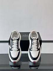 Bagsaaa Prada Downtown leather sneakers in a white and black colorway - 3