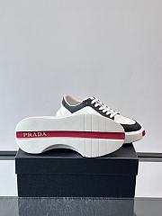 Bagsaaa Prada Downtown leather sneakers in a white and black colorway - 2