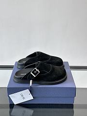 Bagsaaa Dior black mules with silver buckle - 1