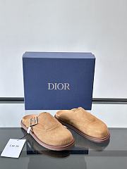 Bagsaaa Dior beige mules with silver buckle - 3