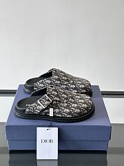 Bagsaaa Dior Aqua Mule Beige and Black Dior Oblique Jacquard - 1