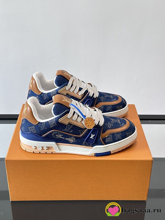 Bagsaaa LV Trainer Sneaker Blue - 1
