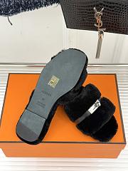 Bagsaaa Giulia sandal black shearling - 3