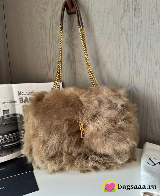 Bagsaaa YSL niki large shearling shoulder bag - 1