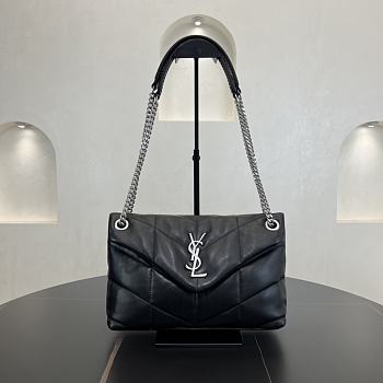 Bagsaaa YSL Puffer Small in Nappa leather 577476 black & silver - 29cm