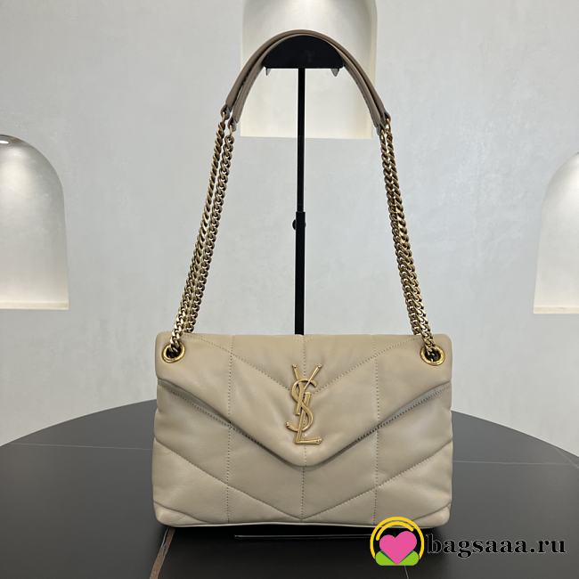 Bagsaaa YSL Puffer Small in Nappa leather 577476 beige - 29cm - 1