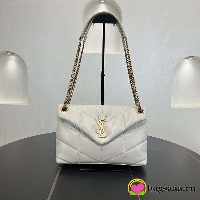 Bagsaaa YSL Puffer Small in Nappa leather 577476 white - 29cm - 1