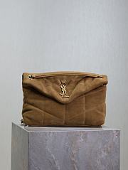 Bagsaaa YSL Puffer Small in Nappa leather 577476 brown suede - 29cm - 1