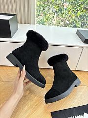 Bagsaaa Chanel Shearling Short Boots black - 3