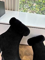 Bagsaaa Chanel Shearling Short Boots black - 2
