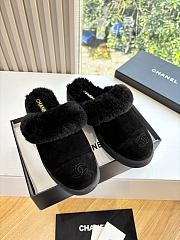 Bagsaaa Chanel Shearling Mules black - 1