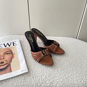 Bagsaaa YSL Babylone mules in smooth leather brown tan - 9cm - 1