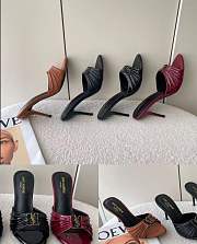 Bagsaaa YSL Babylone mules in smooth leather brown tan - 9cm - 3