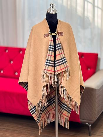 Bagsaaa Burberry Check Wool Cape Beige - 140*140cm
