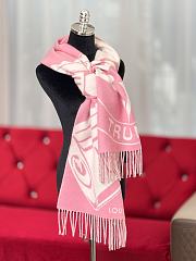 Bagsaaa LV Lock And Keys Scarf Pink - 215 x 45 cm - 1