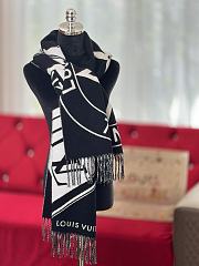 Bagsaaa LV Lock And Keys Scarf Black - 215 x 45 cm - 1