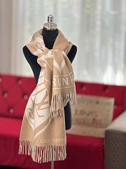 Bagsaaa LV Lock And Keys Scarf Beige - 215 x 45 cm - 1