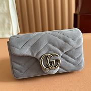 Bagsaaa Gucci GG Marmont mini shoulder bag 841290 gray - 17cm - 4