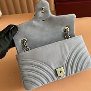 Bagsaaa Gucci GG Marmont medium shoulder bag 837267 gray - 26cm - 3