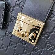 Bagsaaa Gucci Padlock medium top handle bag 838992 black - 25.5cm - 2