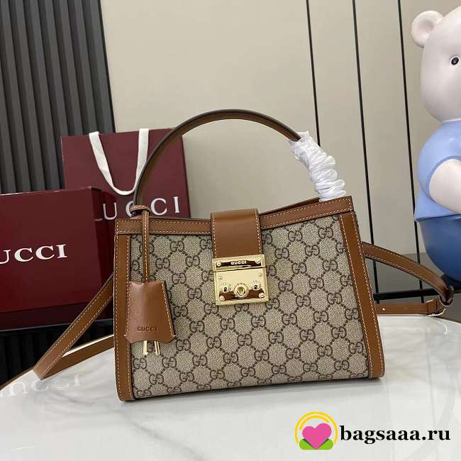 Bagsaaa Gucci Padlock medium top handle bag 838992 brown - 25.5cm - 1