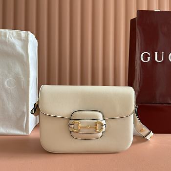 Bagsaaa Gucci Horsebit 1955 Aura small shoulder bag 847063 white - 26cm