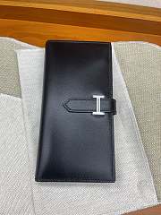 Bagsaaa Hermes Bearn monochrome wallet black & Silver - 17.5cm - 1