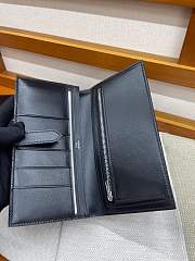 Bagsaaa Hermes Bearn monochrome wallet black & Silver - 17.5cm - 4
