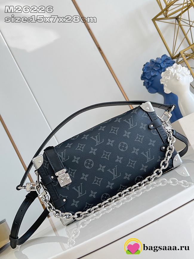 Bagsaaa LV M26226 Side Trunk MM East West Monogram Eclipse - 28cm - 1