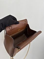 Bagsaaa Prada Enchaîné mini leather bag 1BC263 brown - 22cm - 4