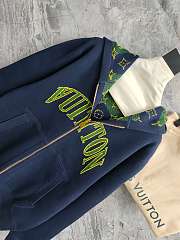 Bagsaaa Louis Vuitton Monogram Double Face Reversible Hoodie in navy blue - 2