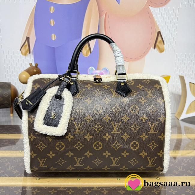 Bagsaaa M26326 LV Speedy Soft 30 Teddy Monogram shearling - 30cm - 1