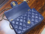 Bagsaaa Chanel Mini Flap Bag adjustable chain strap navy blue - 20cm - 2
