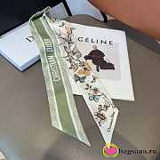 Bagsaaa Dior Green butterfly Twilly - 6 x 105 cm - 1